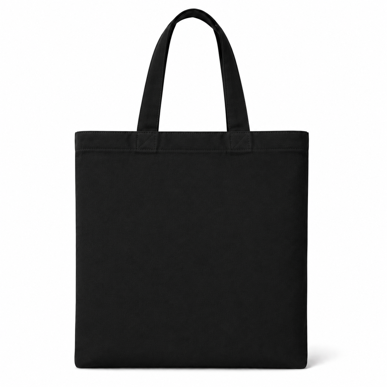 Classic Cotton Canvas Black Tote Bag