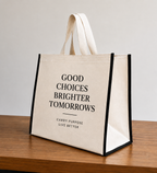Premium Natural Canvas Tote Bag with Reinforced Trim